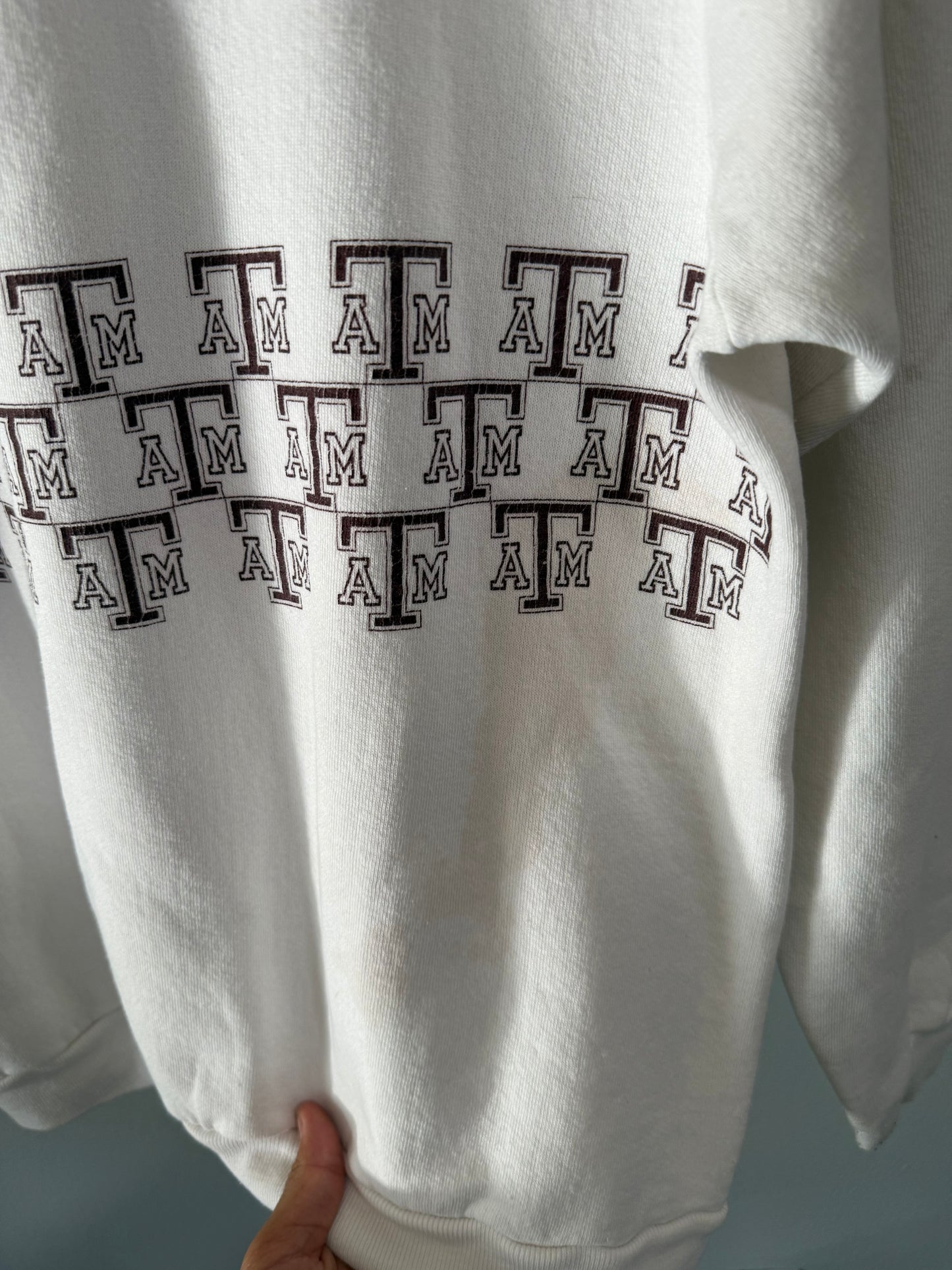 Vintage 80’s Texas A&M Aggies Wrap around Crewneck - XL