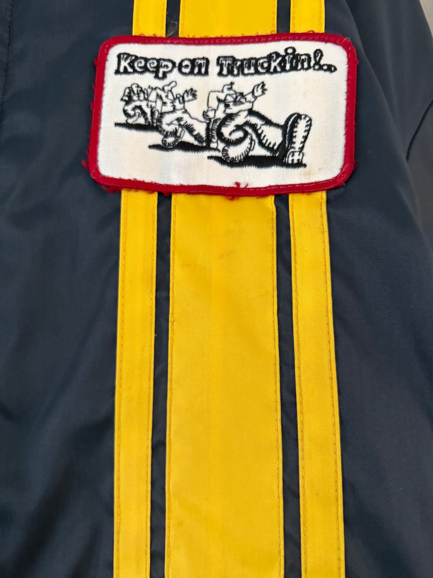 Vtg 70’s Keep On trucking Racing Jacket - XL