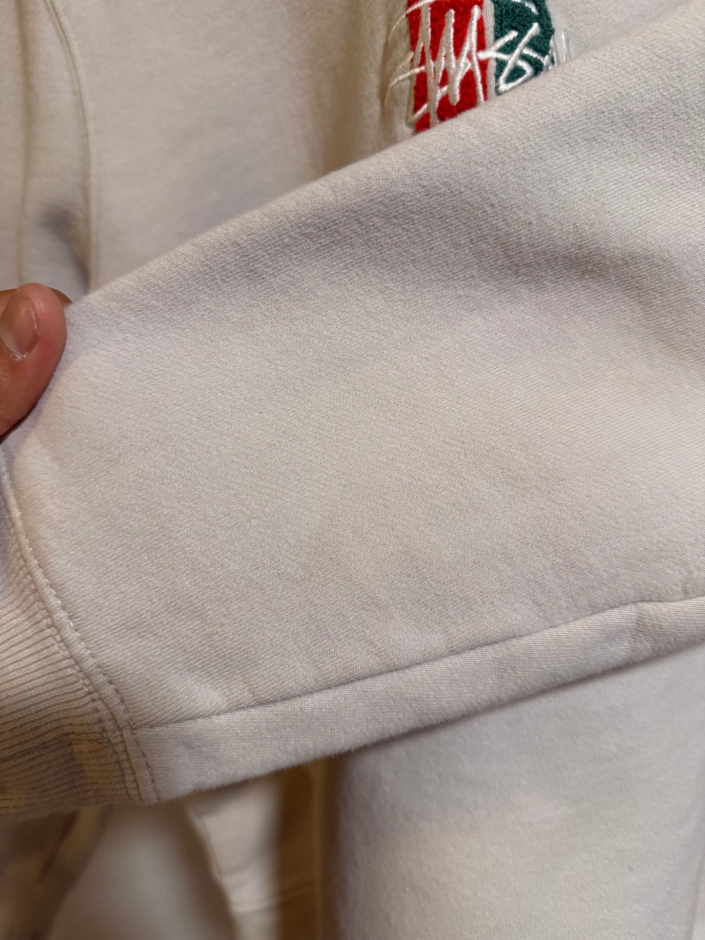 Y2K Stussy Bars Logo Hoodie - S