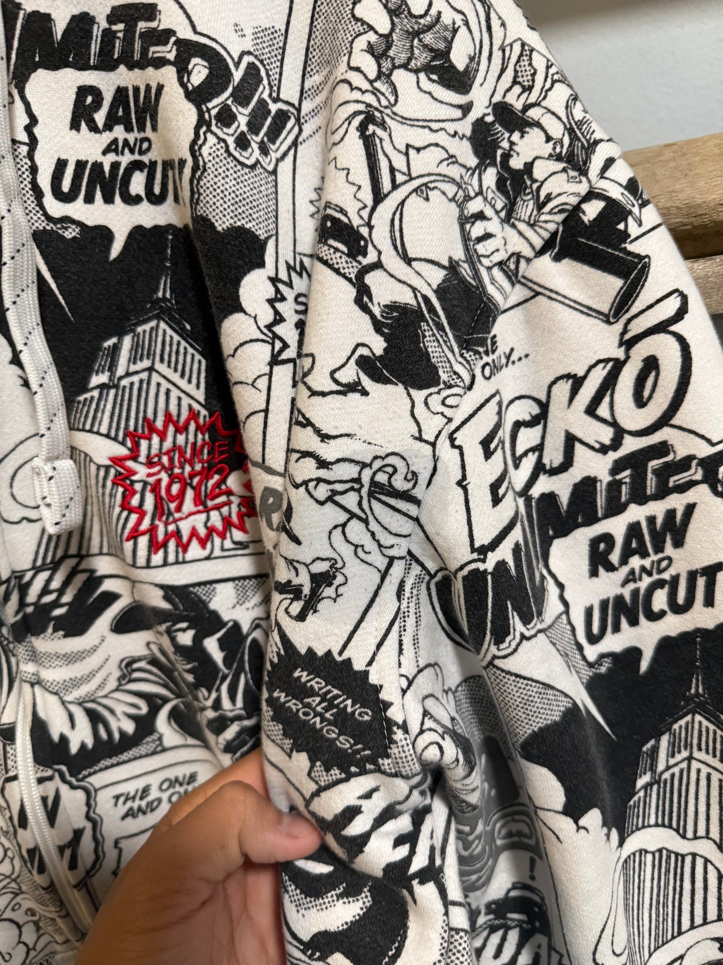 Ecko Unlimited Comic Strip Graphic Art All Over Hoodie - L