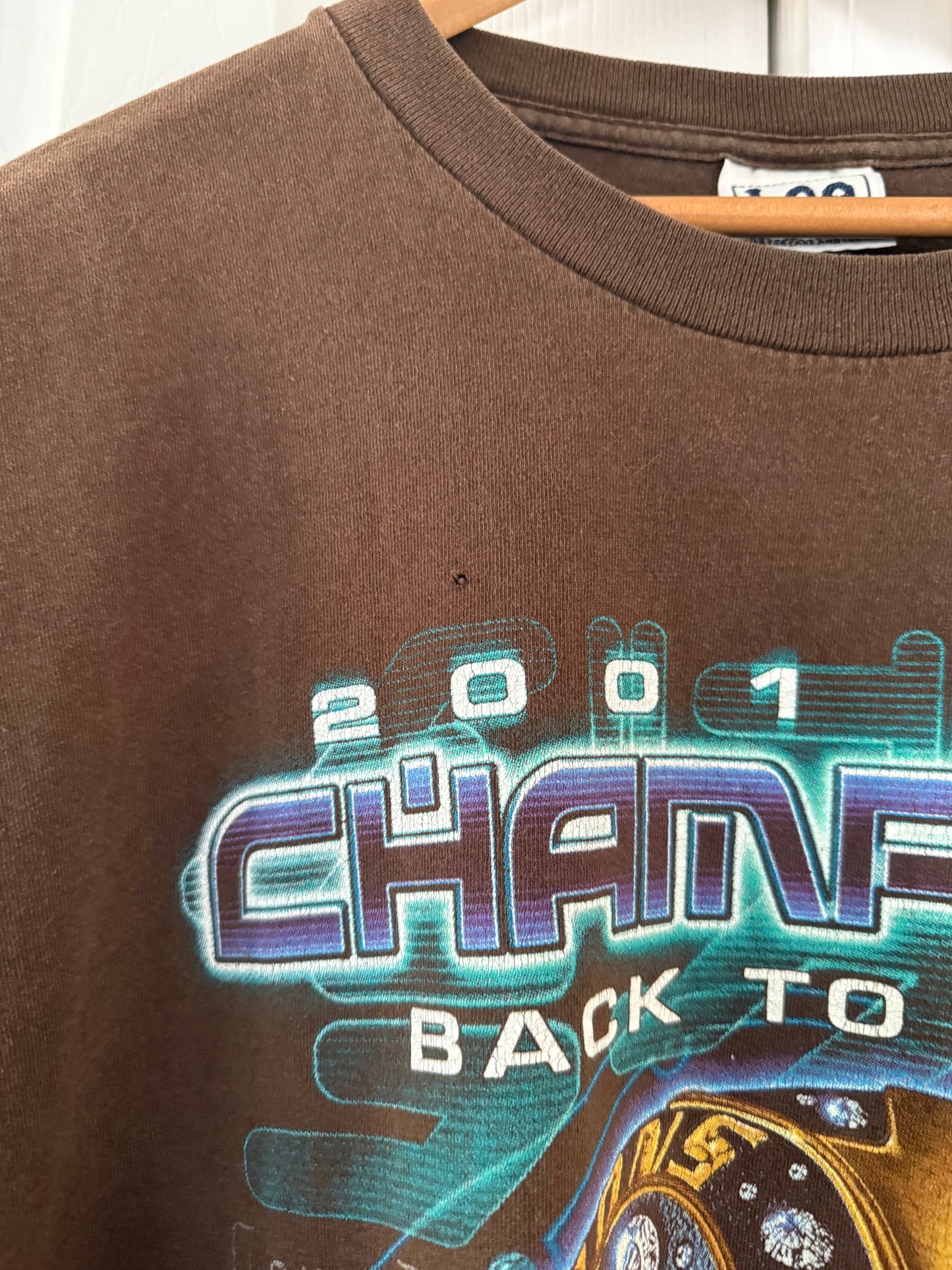 Vintage 2001 Los Angeles lakers nba champions back to back tee - XL
