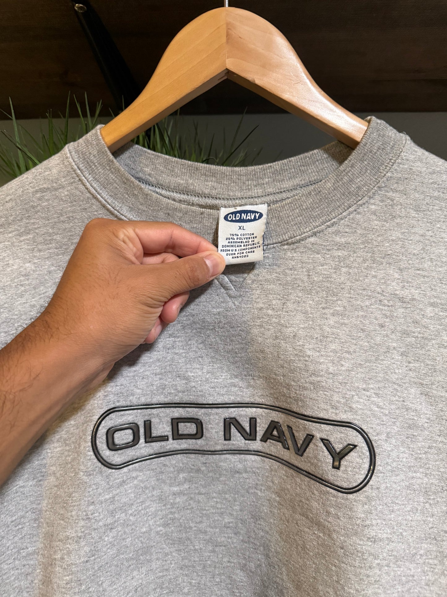 Vtg Y2K Old navy grey Crewneck - XL