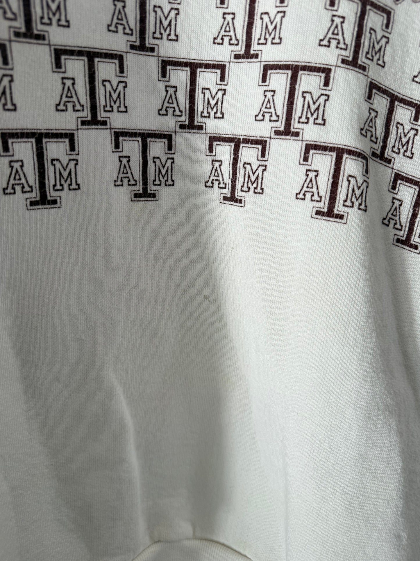 Vintage 80’s Texas A&M Aggies Wrap around Crewneck - XL