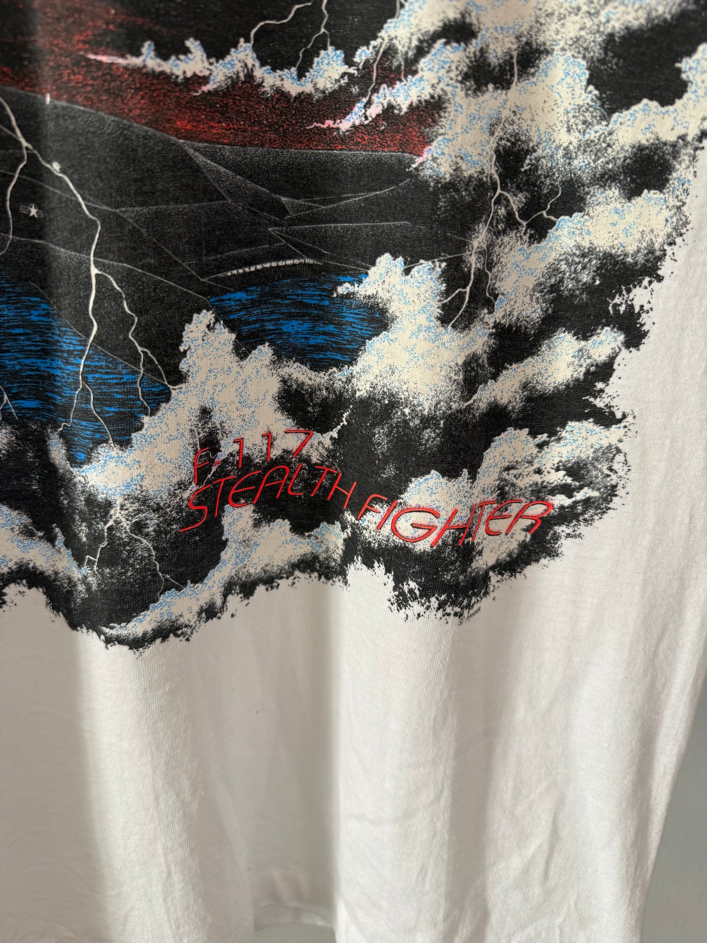 Vtg F-117 Stealth Fighter Jet Tee - M