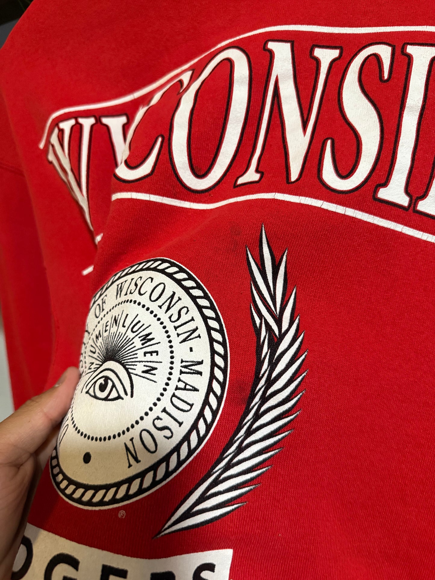 Vtg Wisconsin Badgers College Crewneck - M