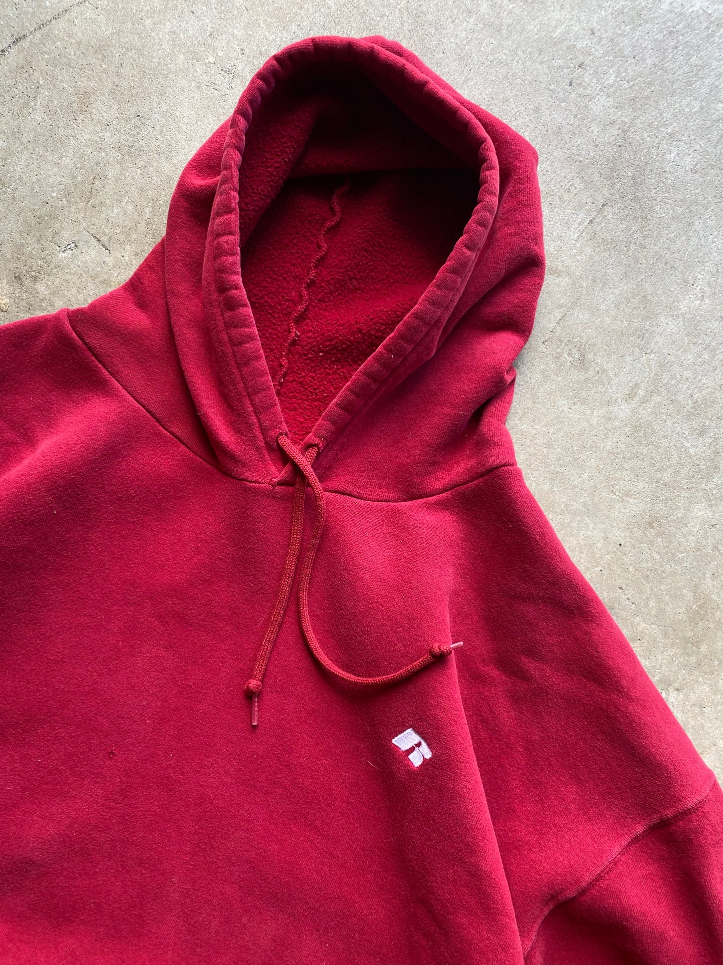 Vintage Red Russell Hoodie - XL