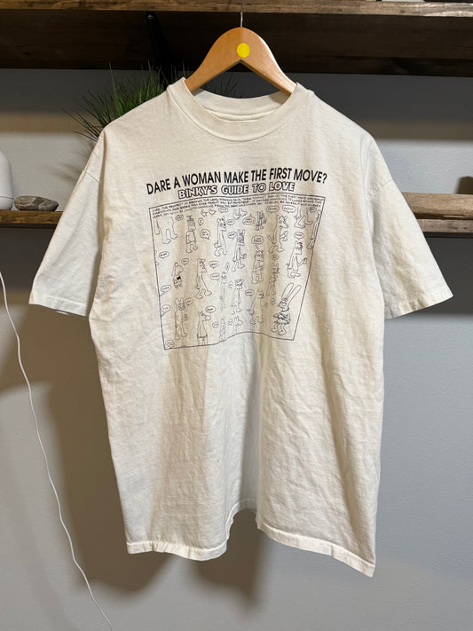 Vtg Binkys Guide to love Cartoon funny Tee - XL