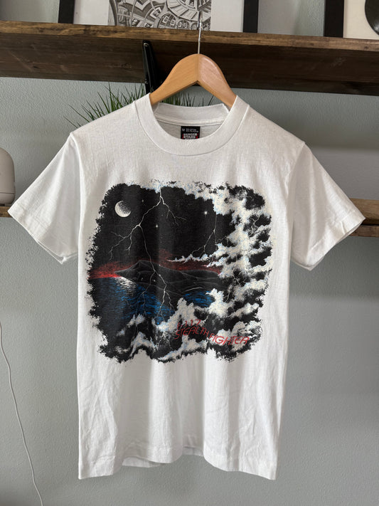 Vtg F-117 Stealth Fighter Jet Tee - M