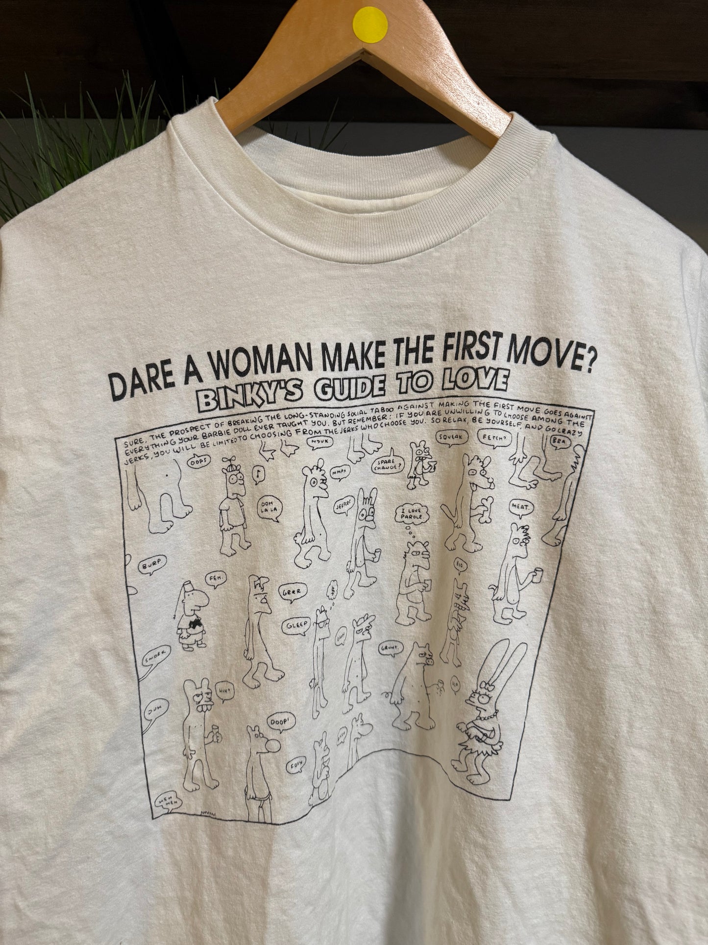 Vtg Binkys Guide to love Cartoon funny Tee - XL