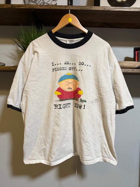 Vintage South Park Comedy Central cartman pissed off funny cartoon tee - XXL