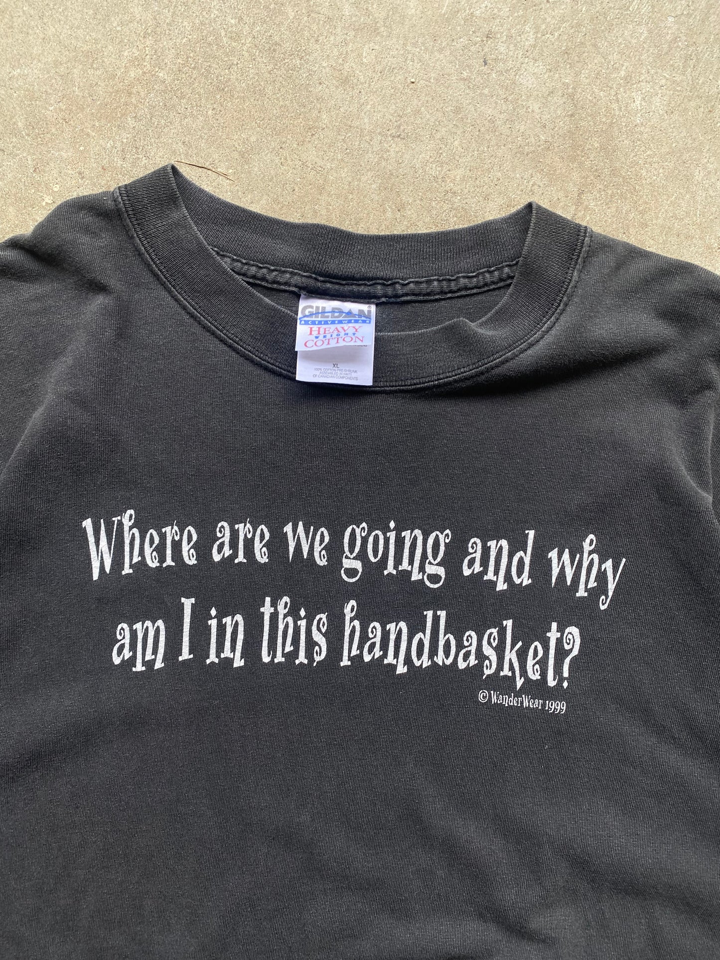 Hand basket Quote Tee - XL