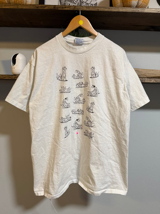 Vtg Funny Dog Cartoon tee - XL