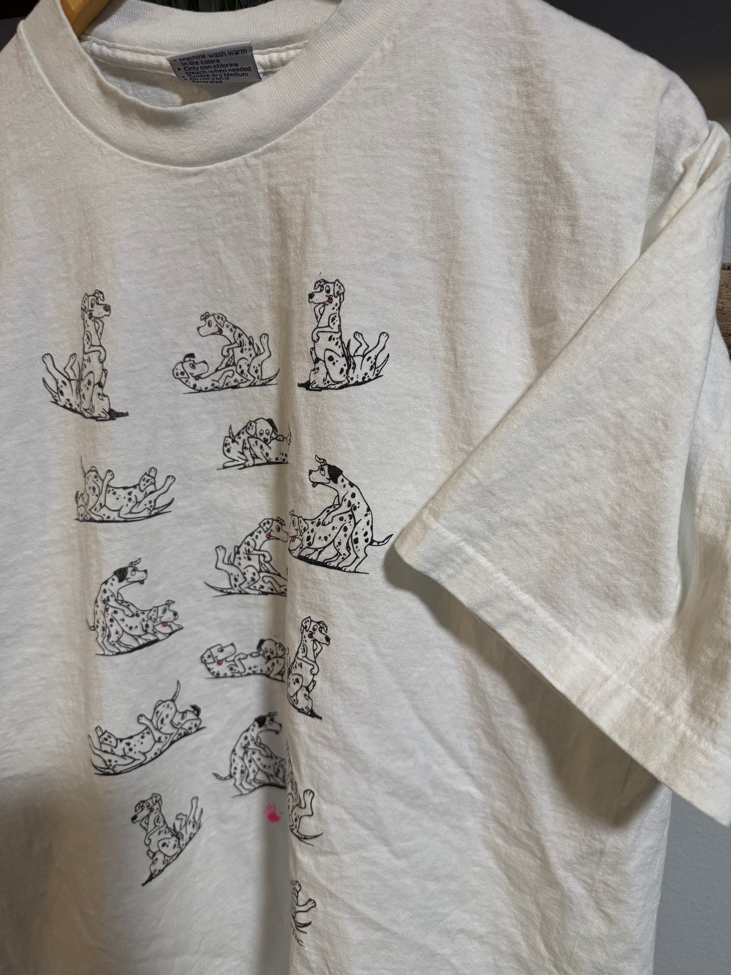 Vtg Funny Dog Cartoon tee - XL