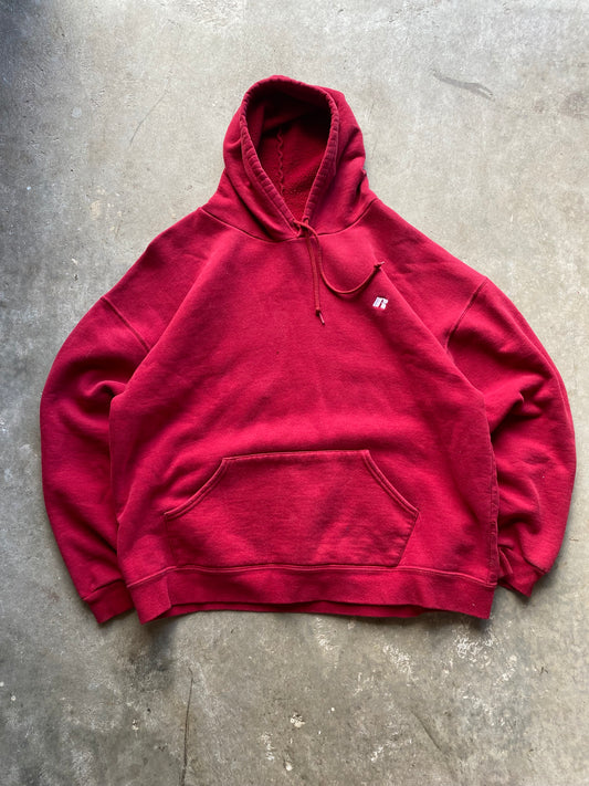 Vintage Red Russell Hoodie - XL