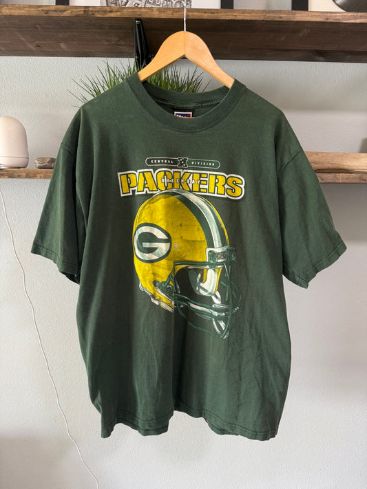 Vtg Greenbay Packers NFL helmet Tee - XL