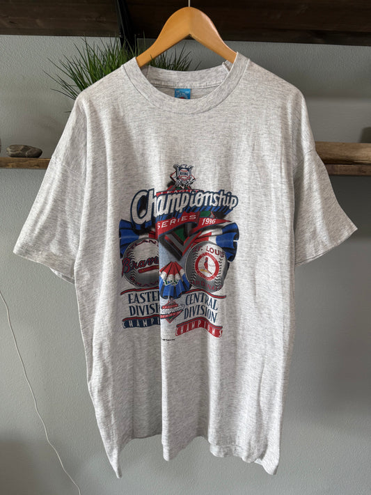 Vintage Atlanta Braves vs St. Louis cardinals MLB baseball tee - XXL