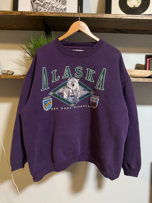 Vtg Alaska Polar Bear Crewneck boxy - XXL