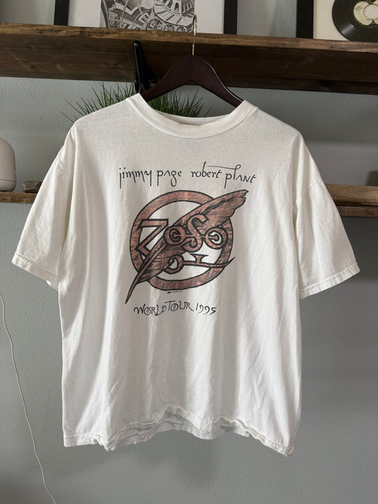 Vtg Jimmy Plant Robert Plant Tour Band Tee - XL