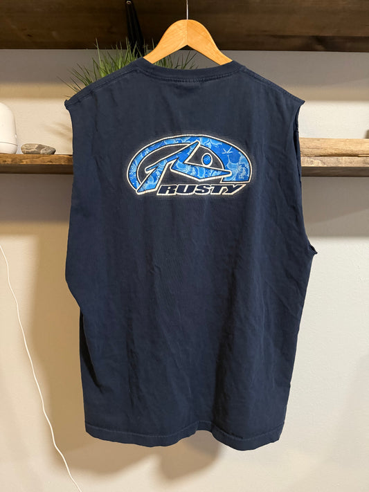 Vtg Rusty Surf Cutoff - XL