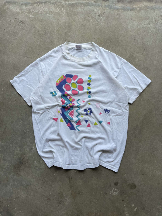 Vintage Flower Art Tee - XL