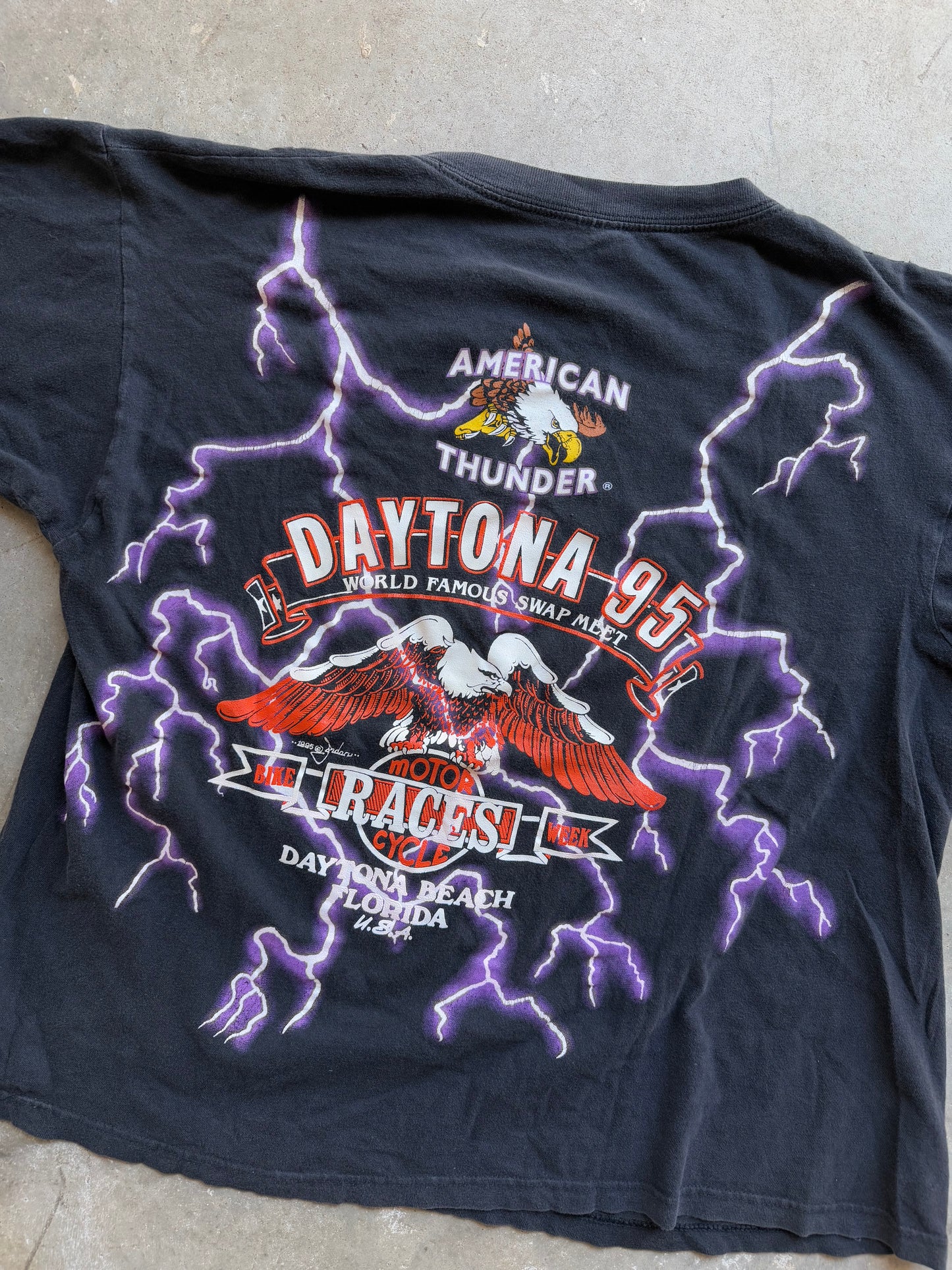 Vintage American Thunder Biker Tee - XL