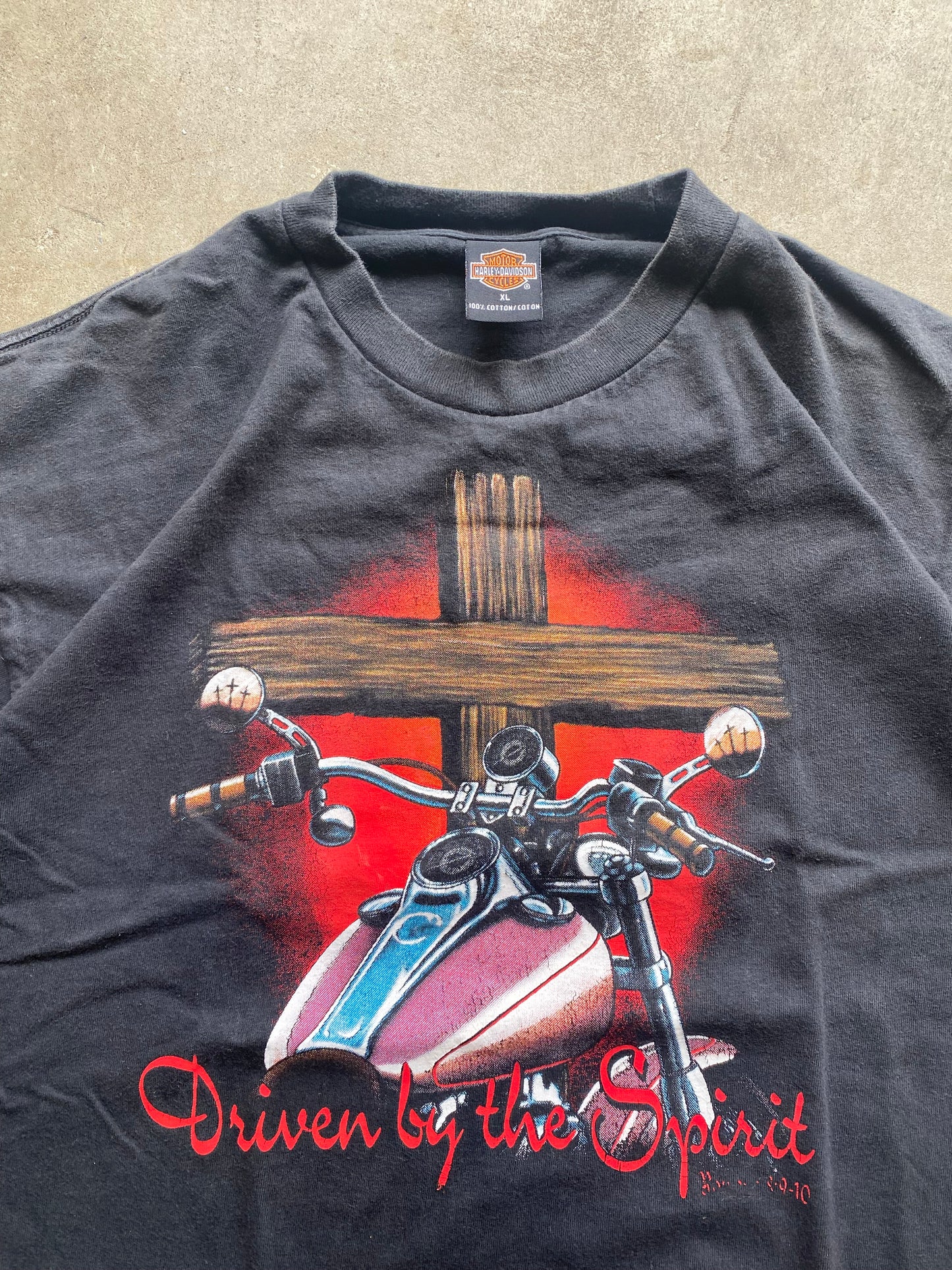 Vintage Harley Cross Tee - XL